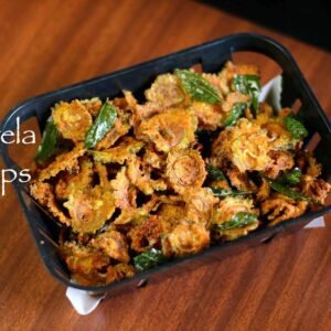 aloo karela chips