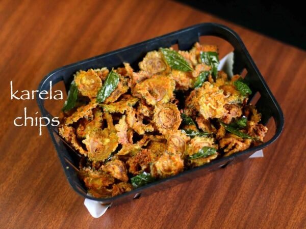 aloo karela chips